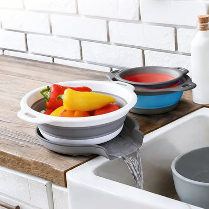 Sofynest® 4 Piece Collapsible Silicone Kitchen Strainer Set